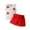 Red, variant on YuYuBao Toddler Girls Outfits Sets Summer Ruffles Sleeveless Ribbed Floral Vests Tops With Shorts Cute Bowknot 2 Piece Children Girls Sets, 9-12 Months