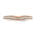 thumbnail image 4 of 14k Rose Gold Lab Grown Diamond Milgrain Edge Contour Wedding Band / Anniversary Ring 1/4 Ct., 4 of 7