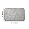 thumbnail image 4 of Alfombra para inodoro Hogar Hotel Baño Absorción de agua Alfombra antideslizante Alfombra de área de fibra química, Gris, 50x80cm kenally HA001838-07, 4 of 6