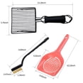 thumbnail image 2 of MDRM Cat Litter Scoop, Light Weight Metal Stainless Scooper with Foam Handle, Fast Kitty Poop Sifter and Plastic Shovel for Pet Owners Easy Clean Tool Set(PINK), 2 of 5