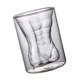thumbnail image 4 of Vaso de vidrio con forma de cuerpo de hombre, vaso de chupito de cerveza, whisky, doble capa, para fiestas, reuniones, bares, 4 of 13