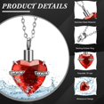 thumbnail image 3 of Juego de joyas Ecation, 15 unidades, collares de acero inoxidable con forma de ceniza, color rojo, 3 of 7
