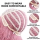thumbnail image 4 of Xihbxyly Peluca de Cabello Ondulado y Rizado, Flequillo Natural con Raya Al Medio, Cabello Sintético Largo, Ideal para Fiestas de Disfraces, Carnavales y Mascaradas, Tamaño Ajustable, Fácil de Peinar, 4 of 4