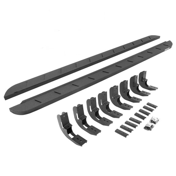 Go Rhino 63404887ST RB10 Slim Line Running Boards with Mounting Brackets Kit For 19-24 GMC, Chevrolet Fits select: 2019-2023 CHEVROLET SILVERADO, 2019-2023 GMC SIERRA