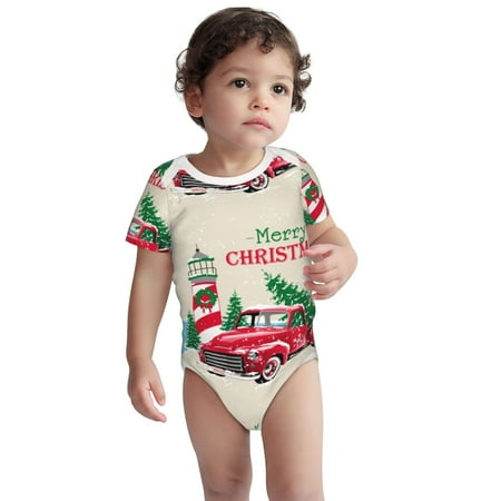 

Fotbe Merry Christmas 1 Pattern Unisex-baby Short-sleeve Bodysuit Short Sleeve Bodysuits One-piece 100% Organic Cotton for Infant Baby Boys Unisex-6 Months