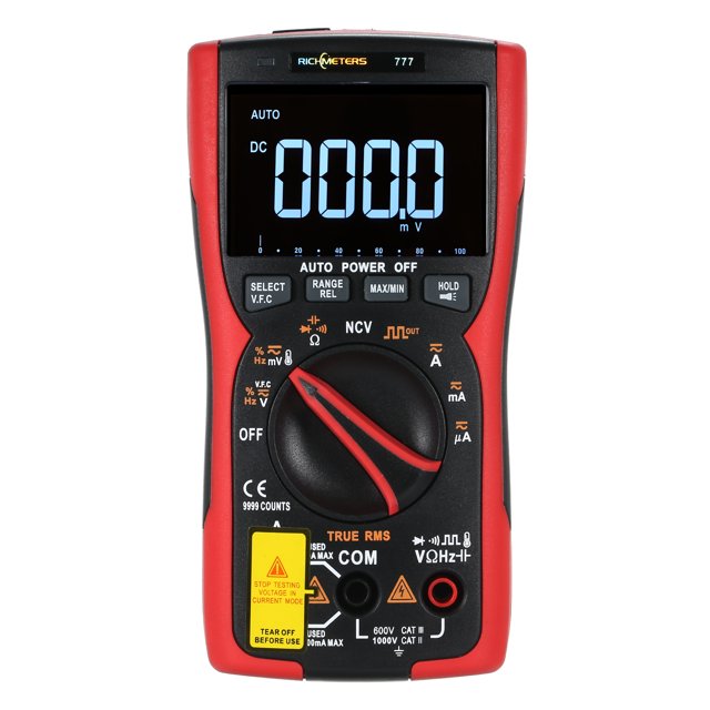 Multímetro digital RM777 9999 Probador analógico profesional de verdadero valor eficaz Condensador m RICHMETERS Medidor de medición