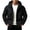 Black, variant on Men's Mountain Waterproof Ski Jackets Winter Hooded Windbreaker Coats Thick Warm Climbing Snowboarding Heavyweight Jackets with Pockets Green M