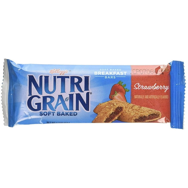 Kellogg's, NutriGrain Strawberry Cereal Bars, Single, Food_Type Cereal Bar By NutriGrain