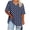 Blue, variant on Qiopertar Plus Size V-Neck Short Sleeve T-Shirts for Women Oversized Casual Polka Dot Summer Tops Basic Comfy Loose Fit Blouses, Red 5XL