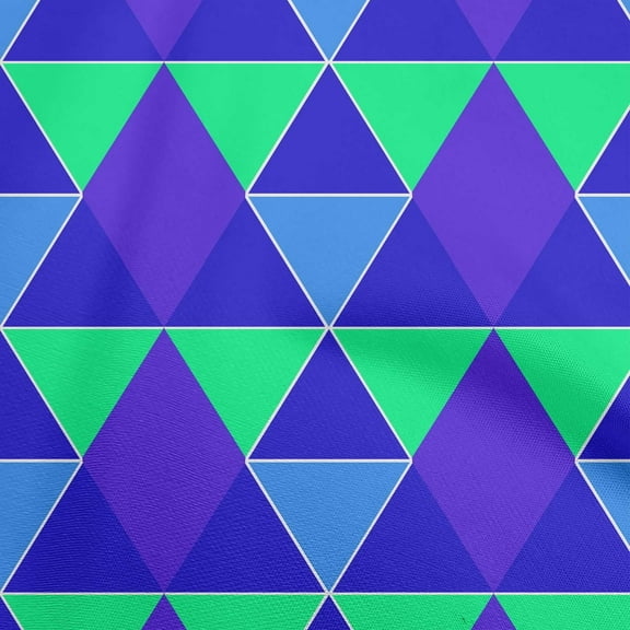 oneOone Polyester Spandex Blue Fabric Geometric Quilting Supplies Print Sewing Fabric By The Yard 56 Inch Wide