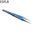 Blue/Silver Curved/Straight Titanium Tweezers Professional Precision