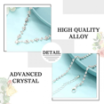 thumbnail image 3 of Silver Bride Necklace Earring Set Crystal Wedding Jewelry Set Women's and Girls' Rhinestone Necklace, 3 of 4