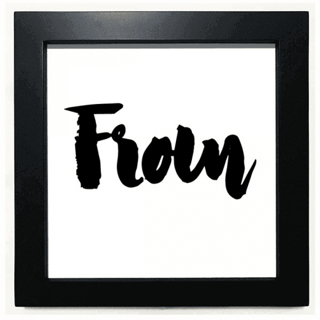 De elegante cita handwrite Mesa de pared con marco cuadrado negro