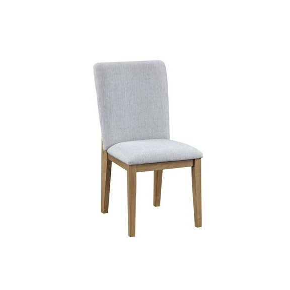 Delphine Set of 2 Gray Linen Fabric Dining Chair