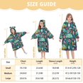 thumbnail image 4 of FORMRS Wearable Blanket Hoodie with Sleeves for Kids Cozy Flannel Sweatshirt, Green Vibrant Truck Pattern, 4 of 7