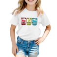 thumbnail image 1 of Vêtements pour Filles T-Shirts à Manches Courtes Imprimés pour Filles Col Ras du Cou T-Shirts d'Été pour Adolescentes Hauts pour Filles 6-7 Ans Mode Filles, 1 of 4