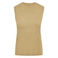 thumbnail image 6 of Womens Tank Tops $4.98 Sleeveless Round Neck Casual Ladies Vest Tank Khaki XL, 6 of 6