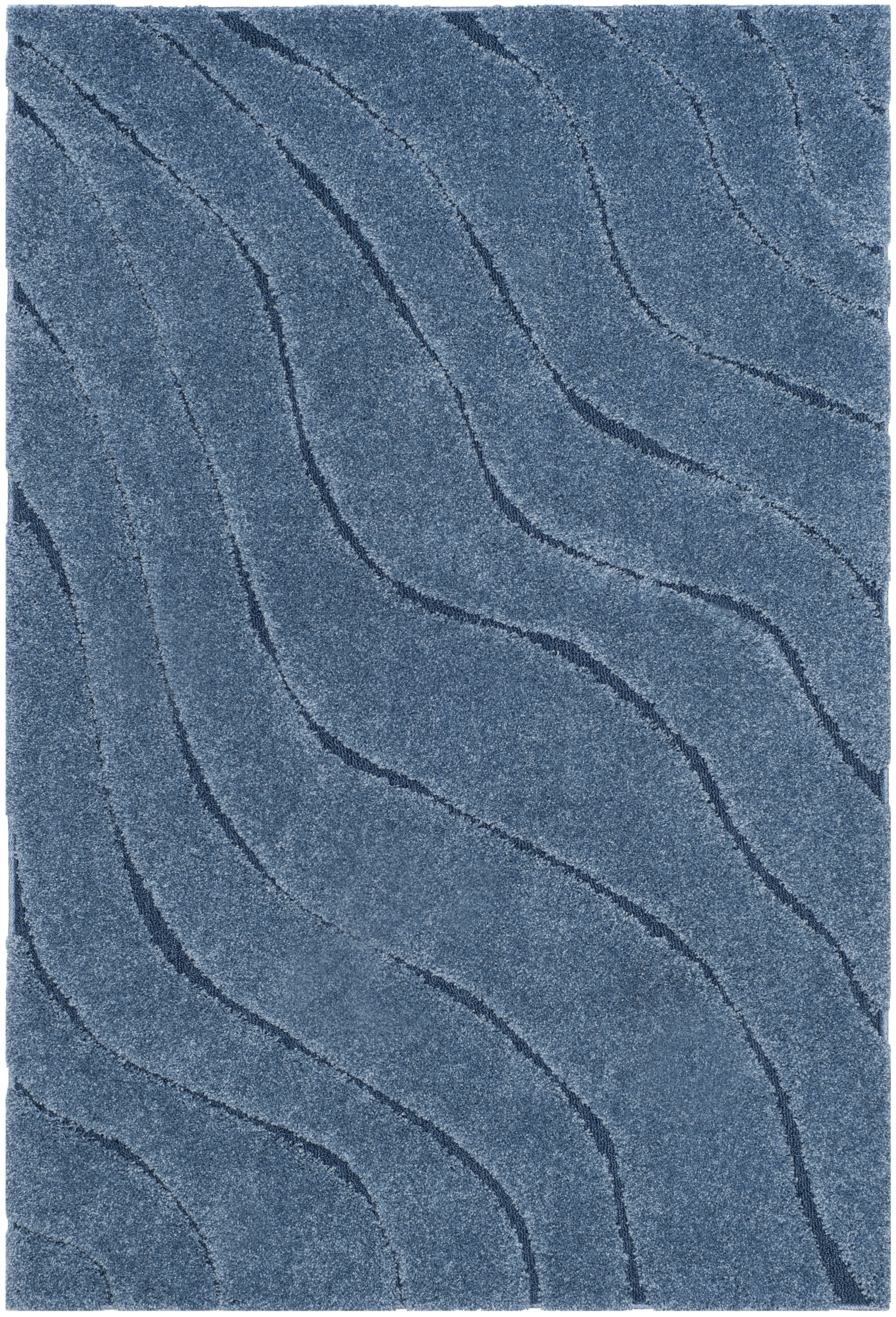 Safavieh Florida Tabitha Geometric Shag Area Rug, Light Blue/Blue, 6' x 8'