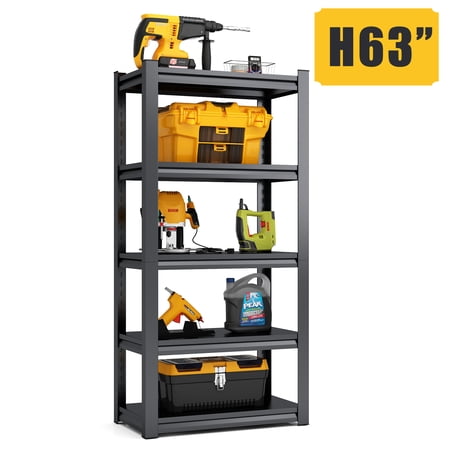 Zakamaur 5-Shelf Adjustable Heavy Duty Steel Storage Shelving Unit,31.5"W x 15.7"D x 63"H