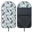 thumbnail image 6 of XYZCANDO Blue Tropical Leaf Print Car Seat Towel Cover - Waterproof Sweatproof Protector - Universal Fit for Cars, SUVs, Trucks - Moisture-Wicking & Stain Resistant, 6 of 9