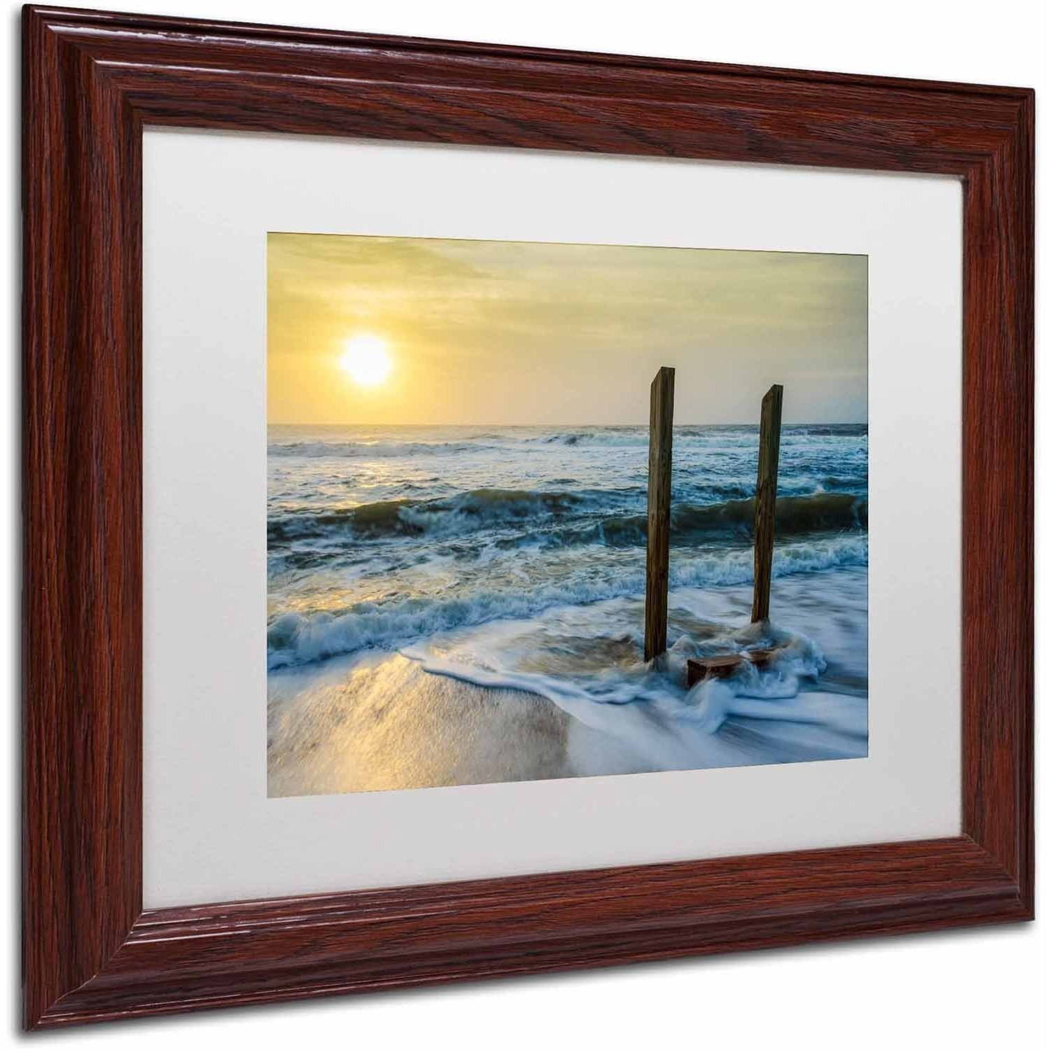 Trademark Fine Art 'Kissed by the Sea' Canvas Art by PIPA Fine Art, White Matte, Wood Frame