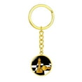 thumbnail image 4 of Chess Fan Queen's Gambit Keychain Stainless Steel or 18k Gold Circle Pendant, 4 of 16