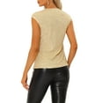 thumbnail image 3 of INSPIRE CHIC Sequin Tops for Women's Sparkle Glitter V Neck Cap Sleeve Party Club Blouse, 3 of 4