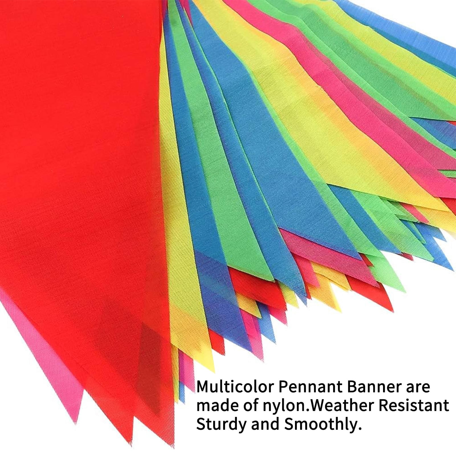 Durable 1181 ft Colorful Pennant Banner Flags, 720-Piece Nylon String for Outdoor Carnival & Party Decor