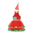 thumbnail image 3 of ZDHoor Girls Christmas Elf Costume Shiny Sequined Ballet Dance Ice Skating Performance Leotard Dress Red-A 10, 3 of 7