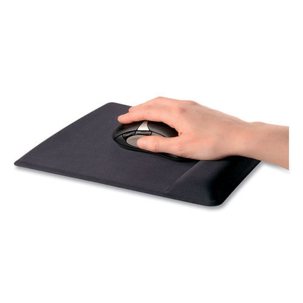 Ergonomic Memory Foam Wrist Support w/Attached Mouse Pad, Black | Bundle of 5 Each - image 3 of 6