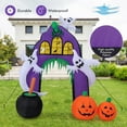 thumbnail image 3 of Costway 9 Ft Tall Halloween Inflatable Castle Archway Decor w/ Spider Ghosts &Built-in Lights, 3 of 9