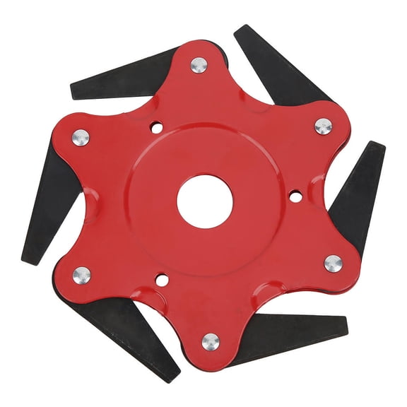 Xirurus 6‑Blade Hard‑Alloy Trimmer Head – Durable Steel Cutting Head for Lawn Mowers & Garden Grass Eater, Red