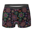 thumbnail image 6 of Men's Boxer Briefs, Colorful Cartoon Flowers Soft Comfy Mens Underwear Boxer Briefs Breathable With Widen Waist, 6 of 7