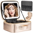 thumbnail image 1 of Estuche de viaje para maquillaje Extrei Gent con espejo LED y luz, 1 of 6