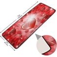 thumbnail image 2 of SKYSONIC 2'X6' Valentine`s Day Hearts Red Runner Rug with Rubber Backing, Bling Bling Love Non Slip Entryway Rug Runner Washable Soft Area Rug Carpet for Hallway Bedroom Kitchen Decor, 2 of 6