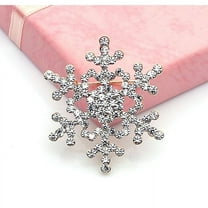 under $10 Cotonie Christmas Snowflake Brooch Pin Crystal Rhinestone Large Snowflake Winter Snow Theme Accessories