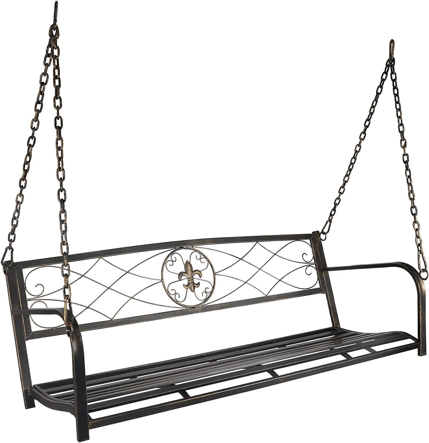 REDCAMP 2 Person Outdoor Hanging Porch Swing, Heavy Duty Steel Patio