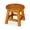 Natural, variant on Cherry Colored Carved Rubberwood Stool / Functional as Ottoman and Step Helper