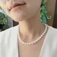 thumbnail image 2 of Collier Argenté pour Femmes Fête Banquet Mariage Randonnée Col Portable Perles Collier Os Ras du Cou Décoration Cadeau d'Anniversaire, 2 of 7