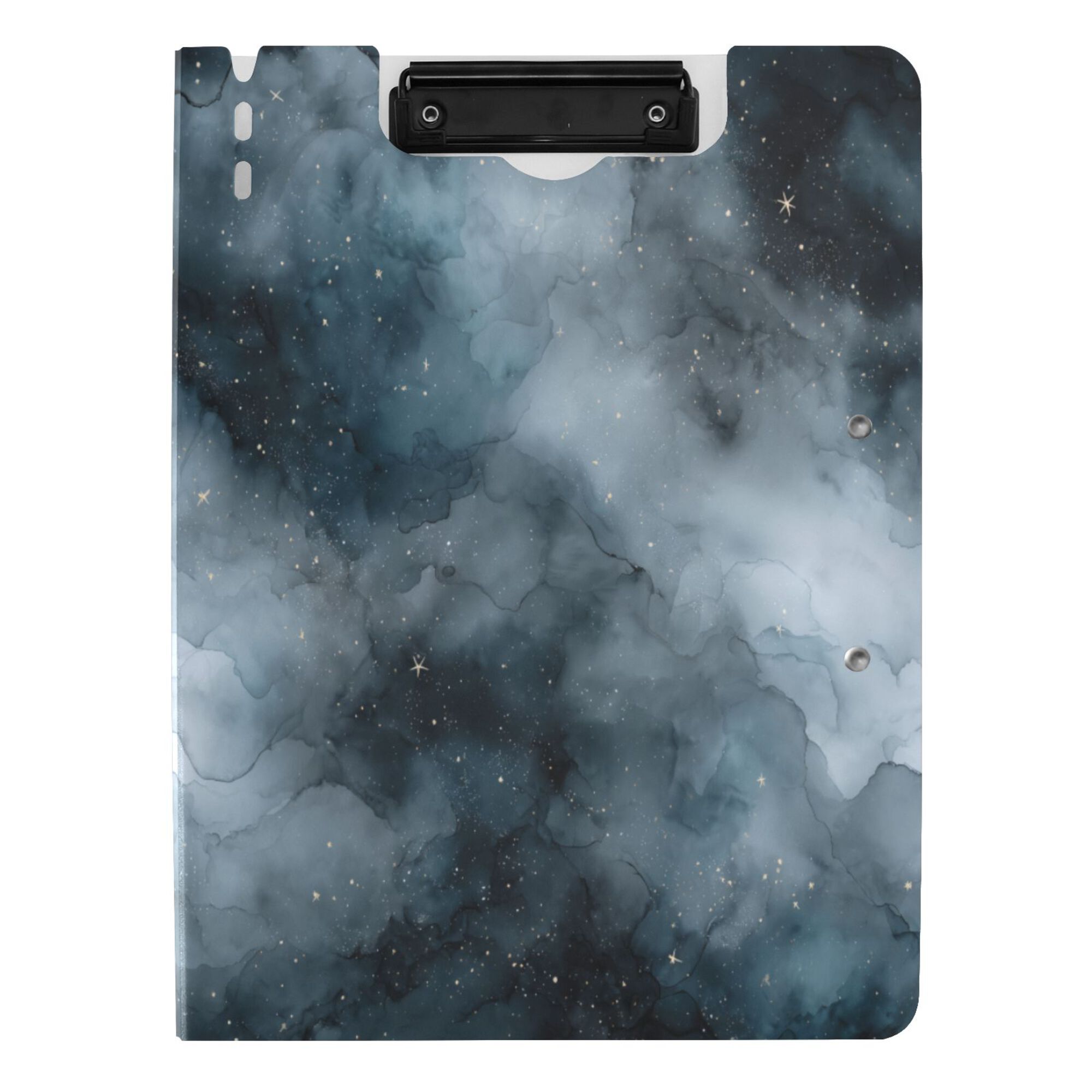 FORMRS A4 Clipboard Folder with Pen Holder Horizontal Foldable School Office Binder, Watercolor Sky Pattern