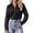 Black, variant on Sundazz Women's Long Sleeve Blouses Lace Floral Crochet Button Down Shirts Dressy Casual Eyelet Tops