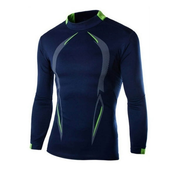 Men's Compression Shirt Long Sleeve Athletic Workout T-Shirts Top Quick Drying Tops Athletic Workout Fitness Running Shirt Rash Guard