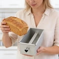 thumbnail image 5 of TIELUTT Aluminum Alloy Loaf Pan with Center Tube Non Stick Bread Baking Pan for Cake for Bakeware with Lids for Oven Bakeware Organizer Baking Sheets for Oven with Rack Bakeware with Lids Bake Ware. S, 5 of 5