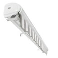 thumbnail image 2 of Awntech 8 Ft Key West Right Motorized Heavy Duty Patio Retractable Awning with Cassette (96in x 9.38in x 78in), Gray/White Stripe, 2 of 8