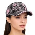 thumbnail image 7 of QASIEATN Cozy Visor Hat for Women Ripped Cowboy Hat Retro Baseball Cap Washed Out Distressed Baseball Cap Sunshade Cap Fall Fashion Accessories, 7 of 7