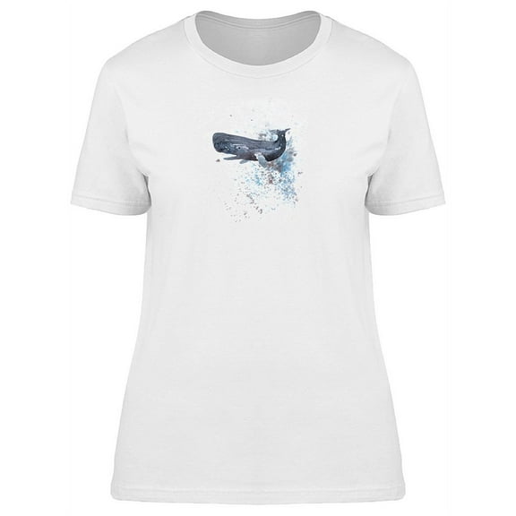 Cool Watercolor Sperm Whale T-Shirt Women -Image by Shutterstock, Female Small