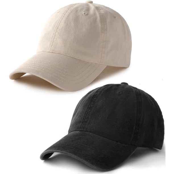 Gorras para Hombre y Mujer, 2 Piezas Gorra 100% Algodón Ajustable, Gorras de Beisbol Unisexo, Cachuchas para Tenis, Deportiva, Running y Actividades al Aire Libre
