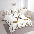 thumbnail image 3 of Castle Fairy Kids Ice Hockey Twin Bedding Sets,Vintage Plaid Bow Bedding Comforter Set, 3 of 8