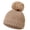 Brown, variant on Lovskoo Baby Solid Color Knitted Woolen Hat For Boys And Girls Winter Solid Color Knitted Hat For Babies 12 Months Black