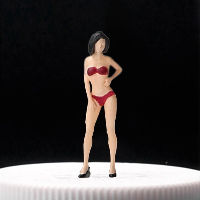 Figuras en miniatura a escala 1/64, figuras realistas, adorno de resina, hembra 1/64 Hugo Figuras de personas